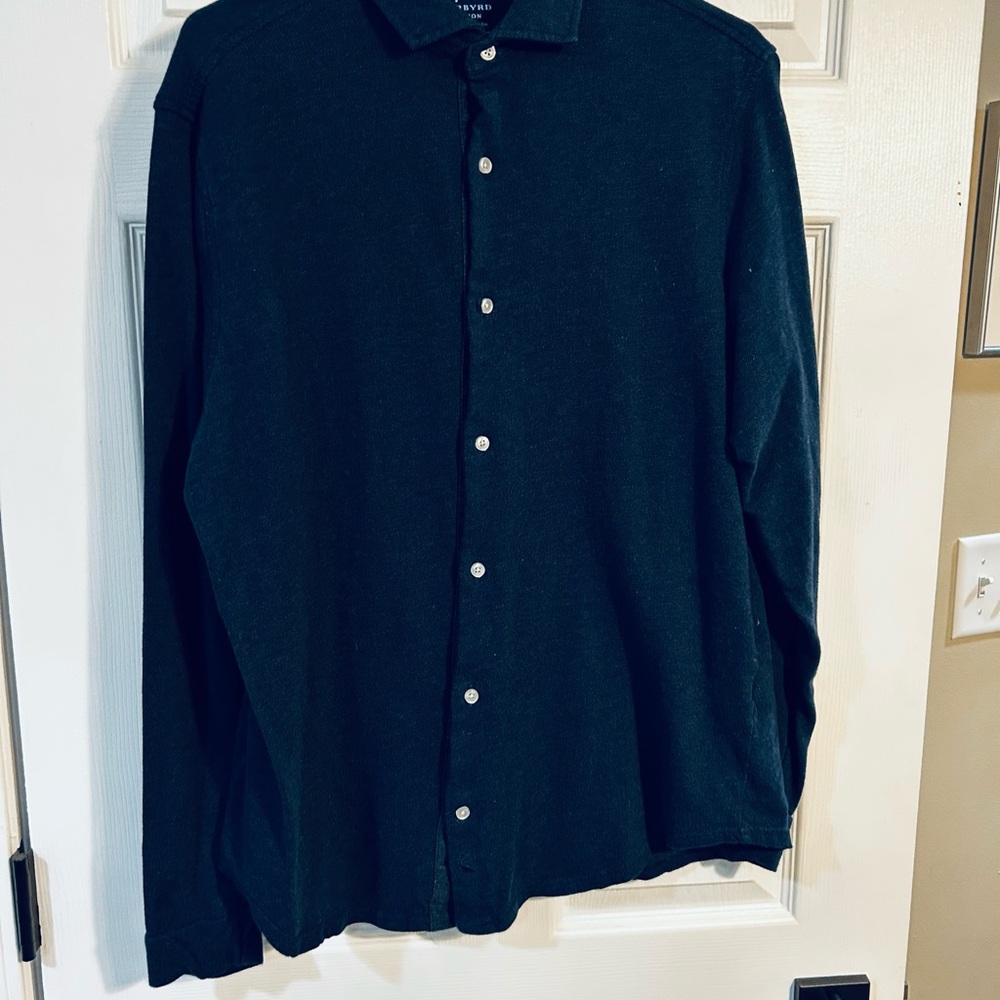 Men's Navy blue Casual button down Shirt